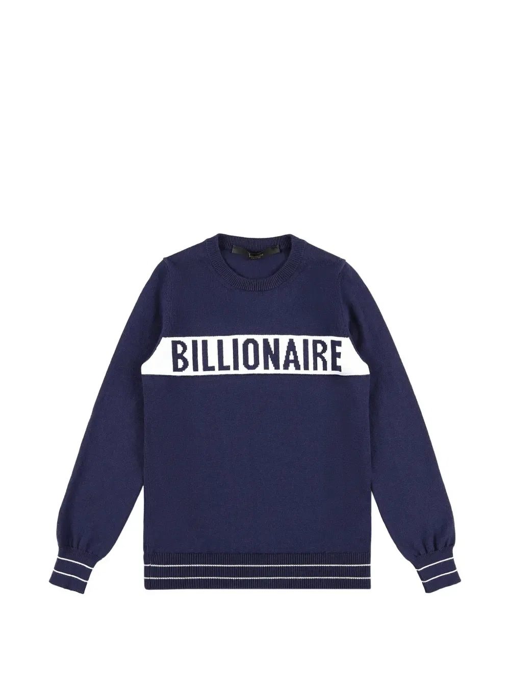 Свитер с круглым вырезом, привлекающий внимание Billionaire Kids, синий