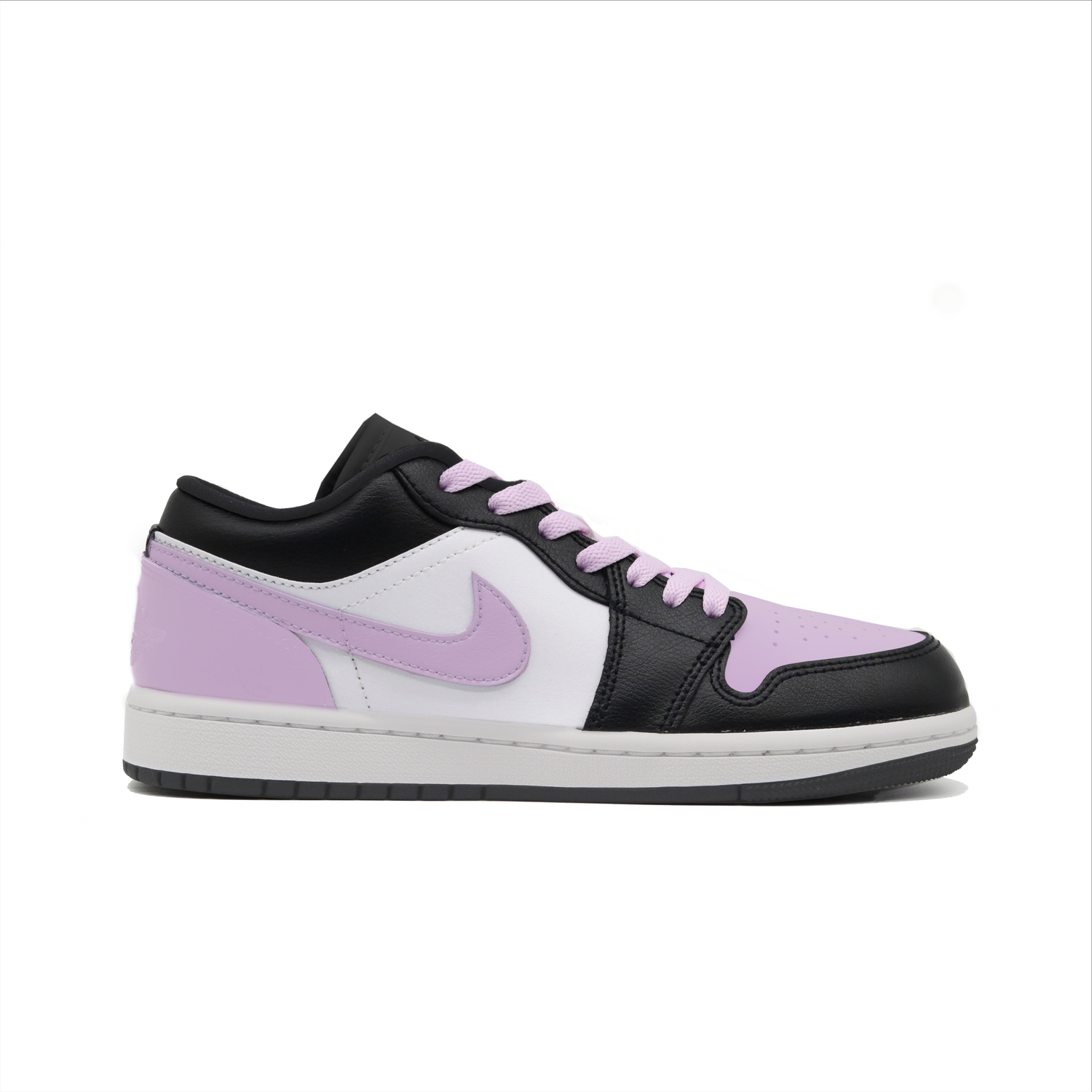 Jordan Кроссовки Air 1 Taro Bobo из синтетической кожи, устойчивые к истиранию, низкие, винтажные, баскетбольные, унисекс, черные с фиолетовым — фото 3