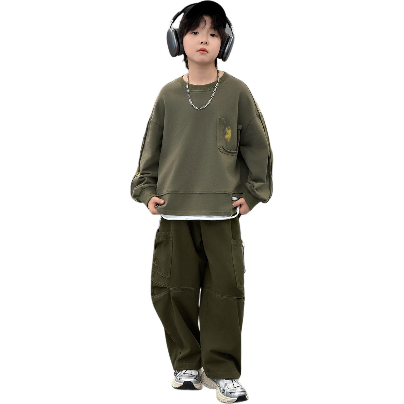 

Детская повседневная спортивная толстовка с круглым вырезом Moderate EASTERN CAMEL, army зеленый