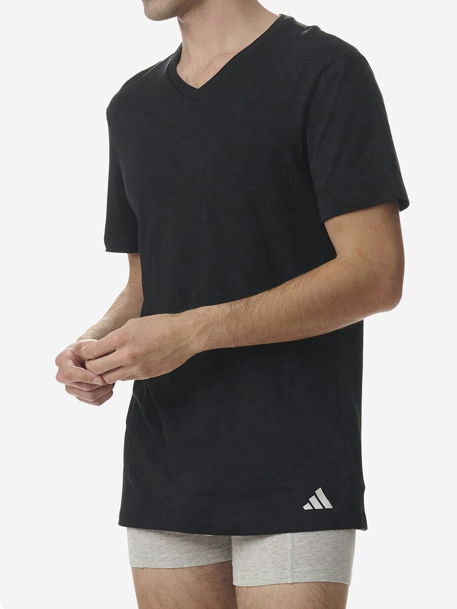 Рубашка ADIDAS SPORTSWEAR Active Core Cotton, черный/белый — фото 2