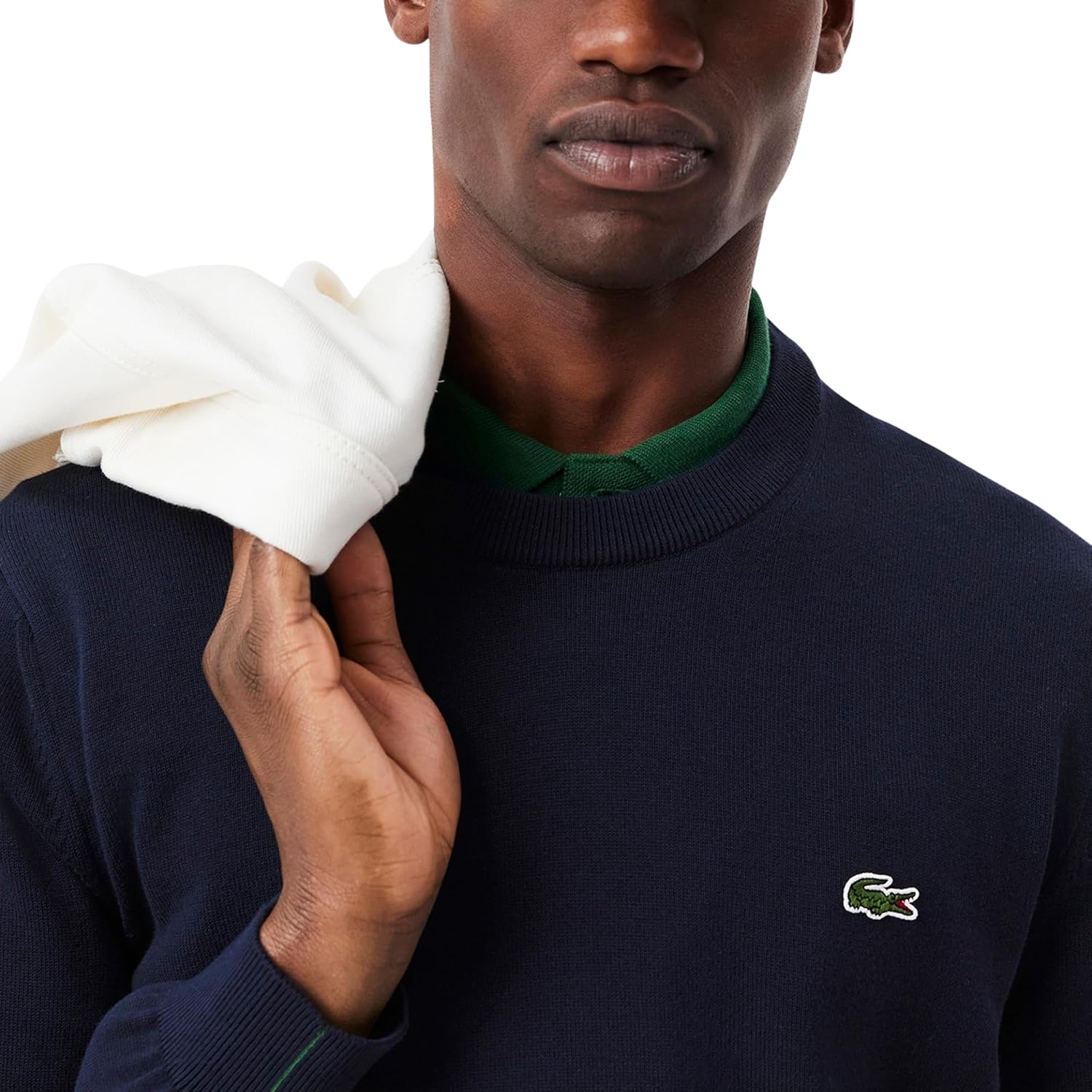 Lacoste мужской свитер с длинным рукавом и круглым вырезом, Regular Fit, Navy Blue — фото 2