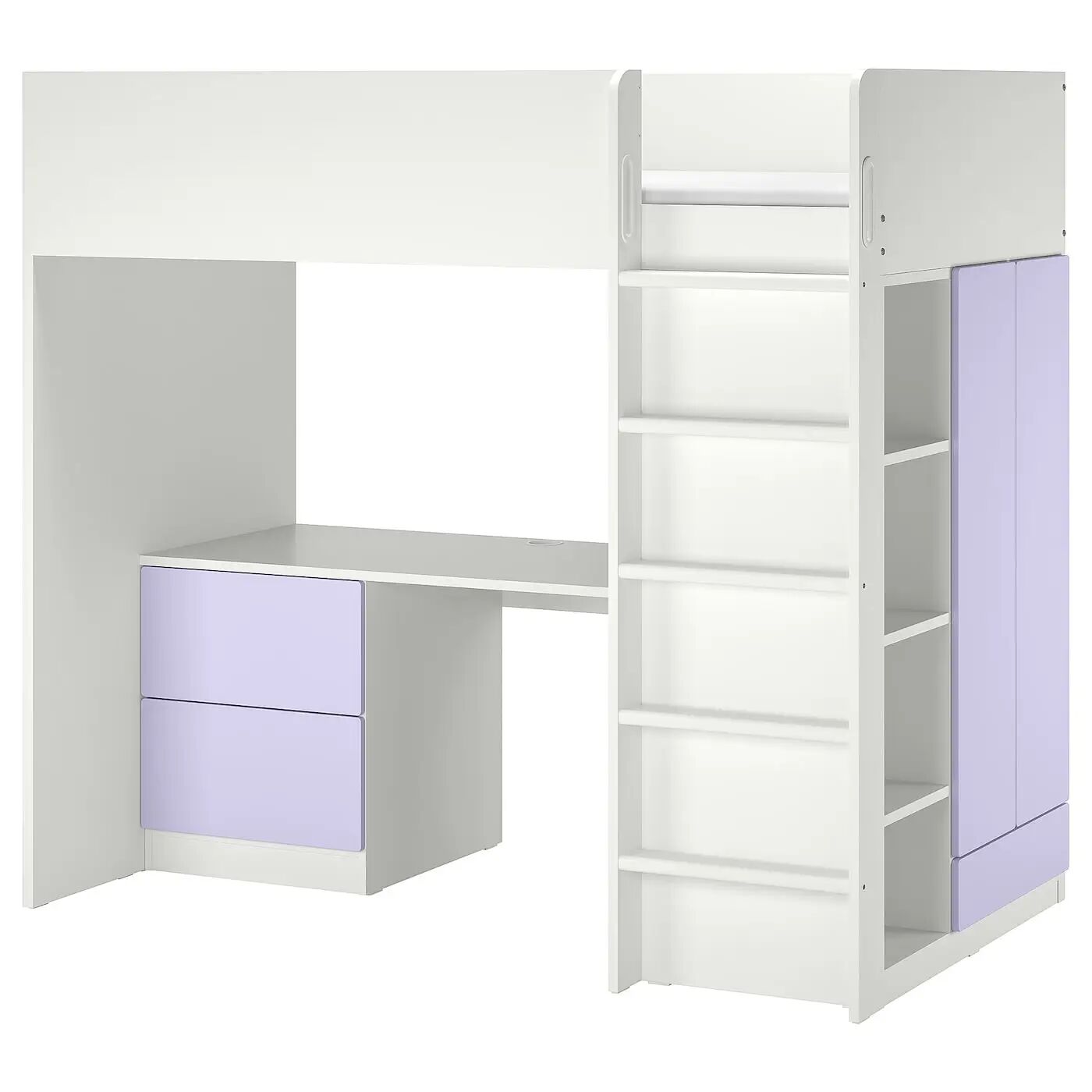

Кровать-чердак SMÅSTAD IKEA, 90x200 см, цвет white lilac