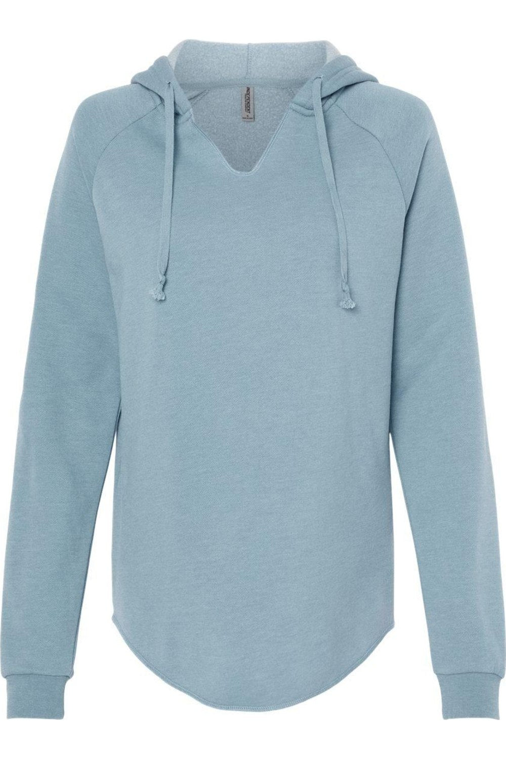 

Independent Trading Co. Женская легкая толстовка с капюшоном California Wave Wash, цвет misty blue