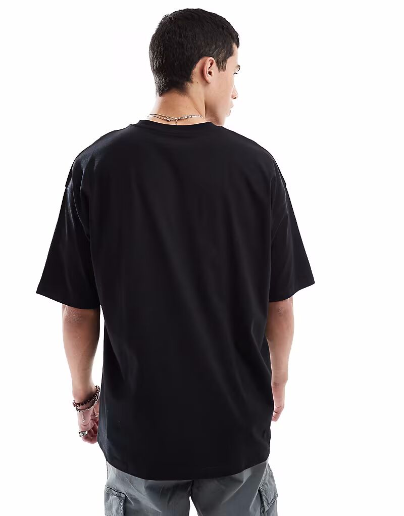 

Футболка ASOS DESIGN oversize с уличной графикой черного цвета
