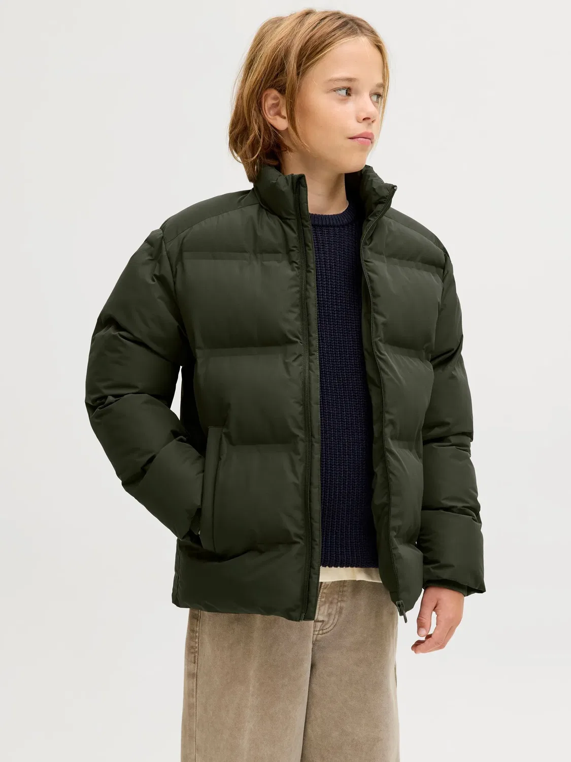 Стеганая куртка, повседневная, JACK & JONES Junior, розин — фото 2
