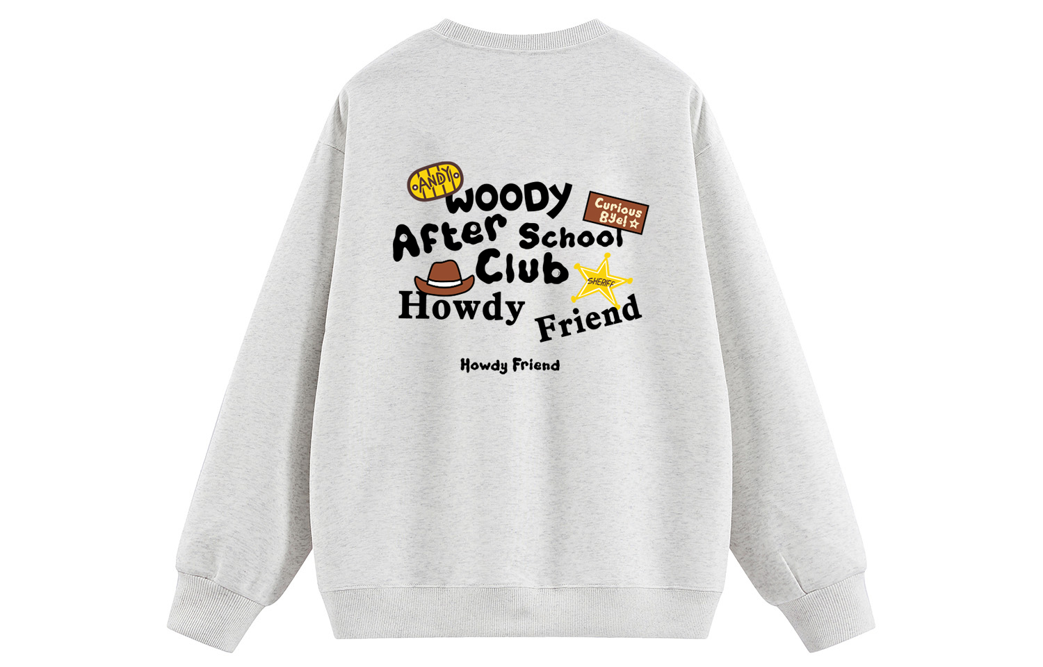 

Свитшот Unisex Crew Neck Moderate Heavyweight Disney, heather серый fleece-lined