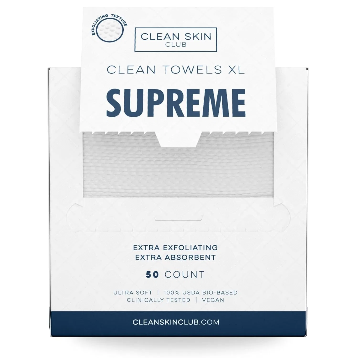 Средство для снятия макияжа Clean Skin Club — Салфетки для лица Towels XL Supreme от