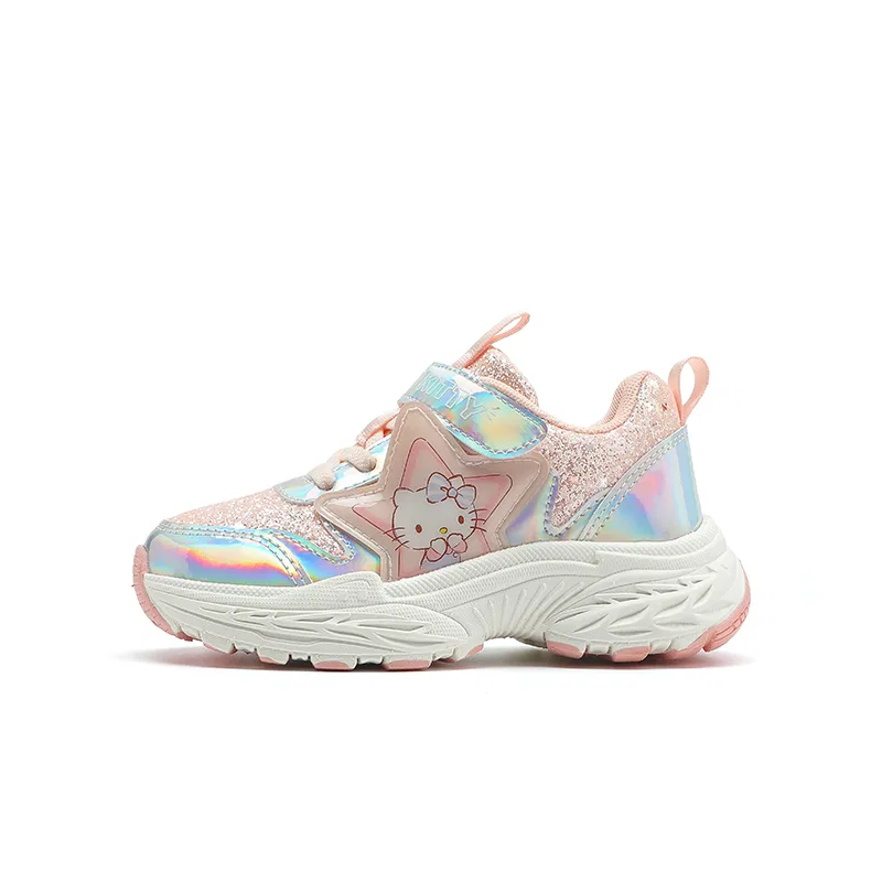 Кроссовки Hello Kitty Rebound Height Increasing Abrasion Resistant Lightweight Cushioning Breathable Low top Sanrio, Iridescent Pink