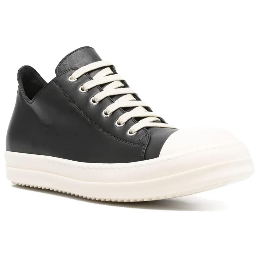 RICK OWENS Кроссовки RO Concordians из коровьей кожи низкие для скейтбординга 3,5 см женские Black — фото 4