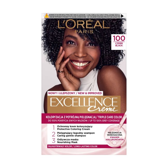 

Краска для волос L'Oreal Excellence L'oreal Paris, цвет 1 black