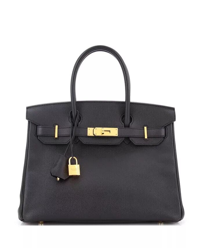 

Сумка Birkin 30, черная, Epsom, с золотой фурнитурой Pre-Owned HERMÉS, черный