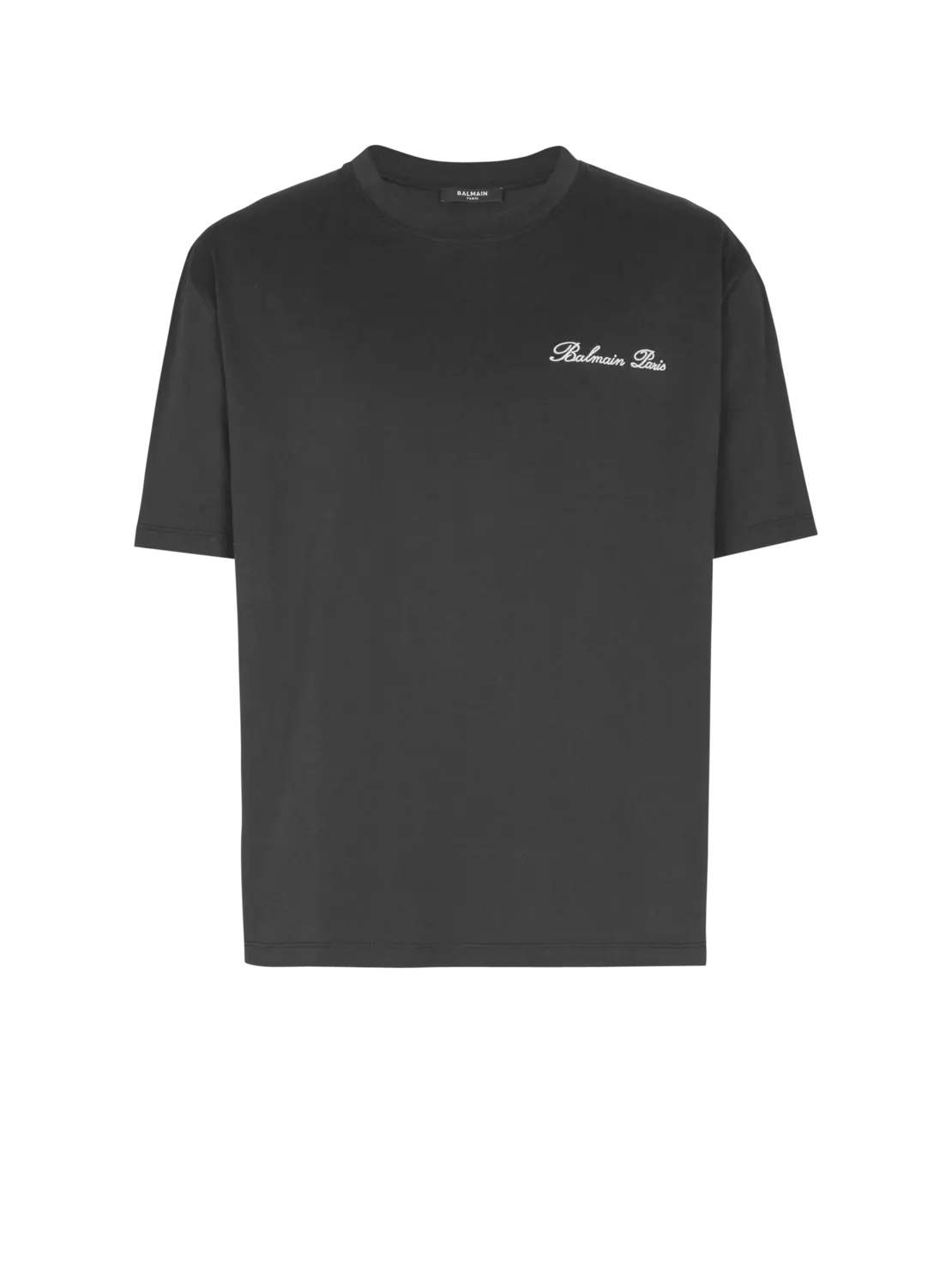 

Футболка с вышитым логотипом Balmain, белый/черный