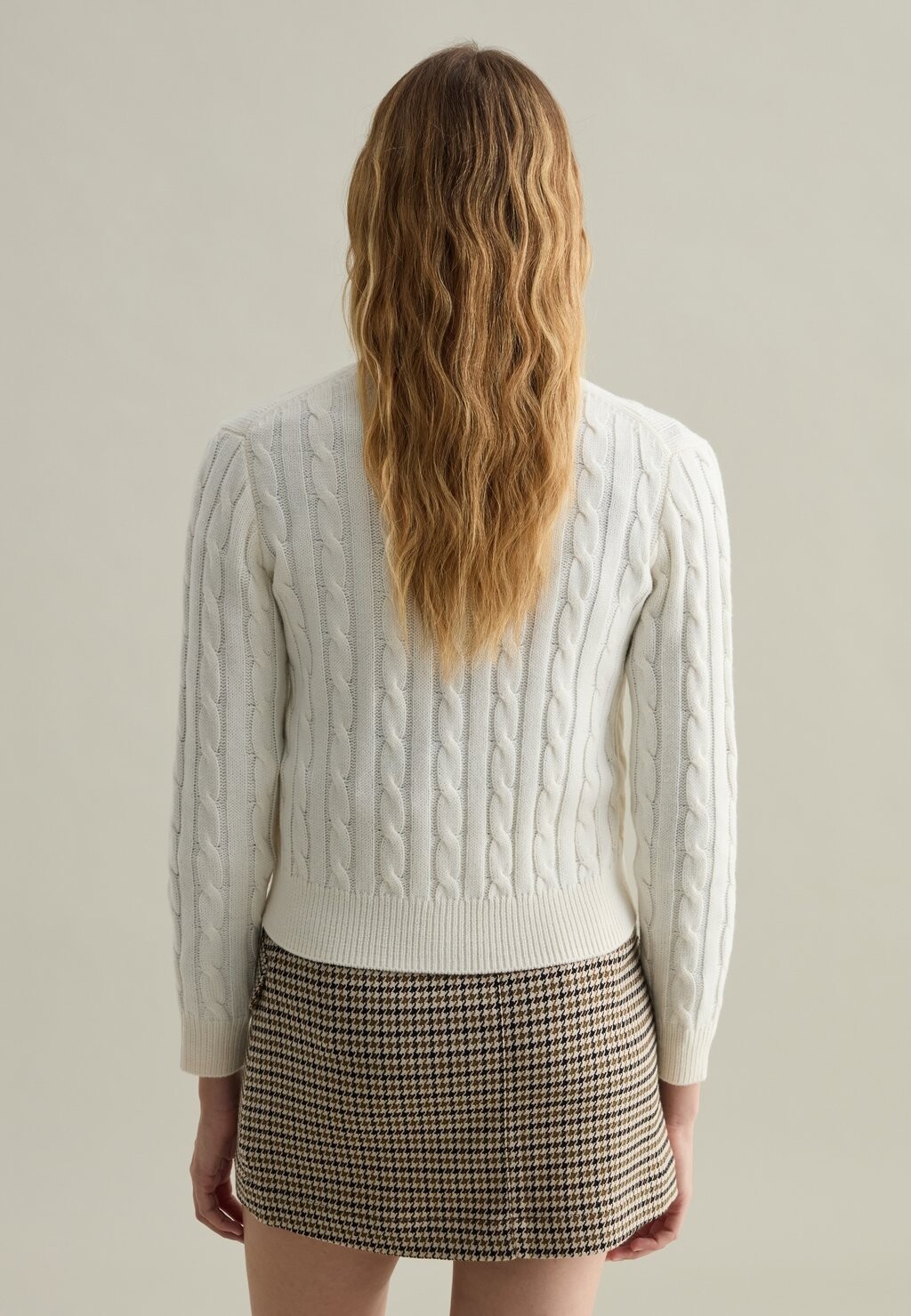 

Кардиган RIBBED WITH CABLE-DESIGN PIOMBO, белый
