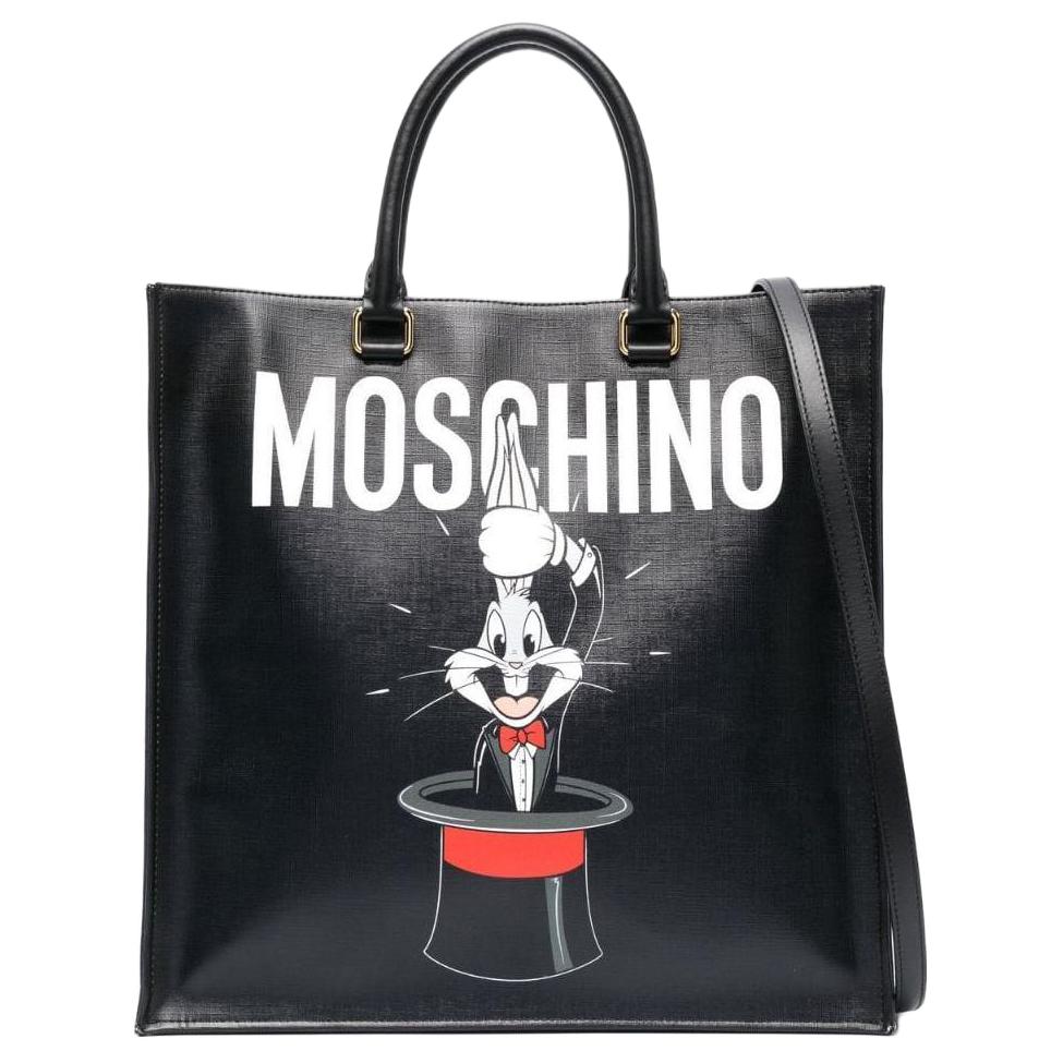 

MOSCHINO Полиуретановая сумка через плечо, женская, черная