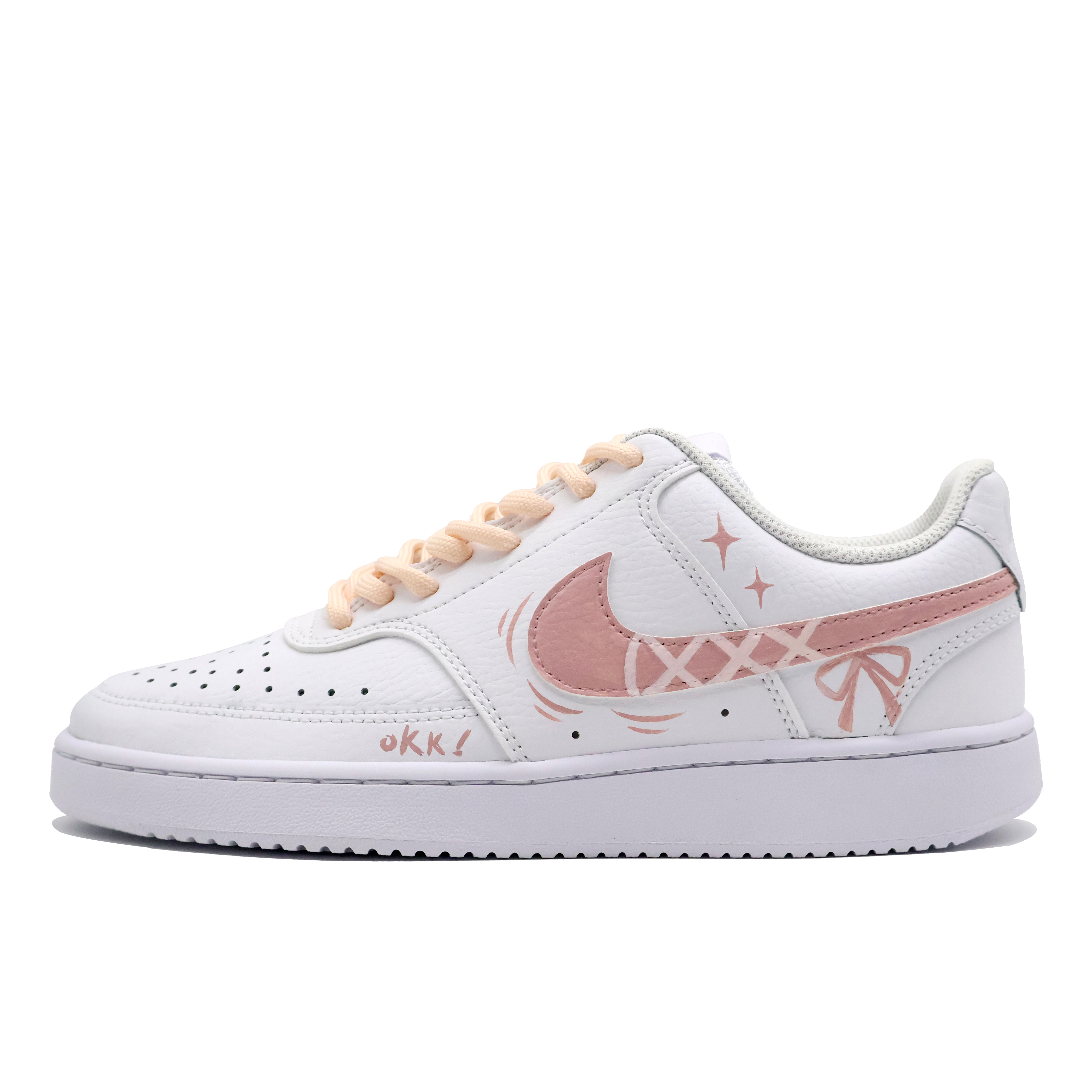 

Кроссовки Nike Court Vision 1 Skateboarding Shoes Women's Low-top Pink, цвет Ok powder