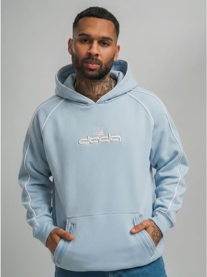 

DADA Худи с логотипом и контрастными деталями синего цвета