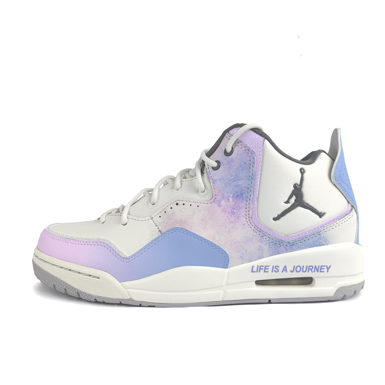 

Jordan Courtside 23 нескользящие баскетбольные кроссовки mid-top с амортизацией мужские purple white