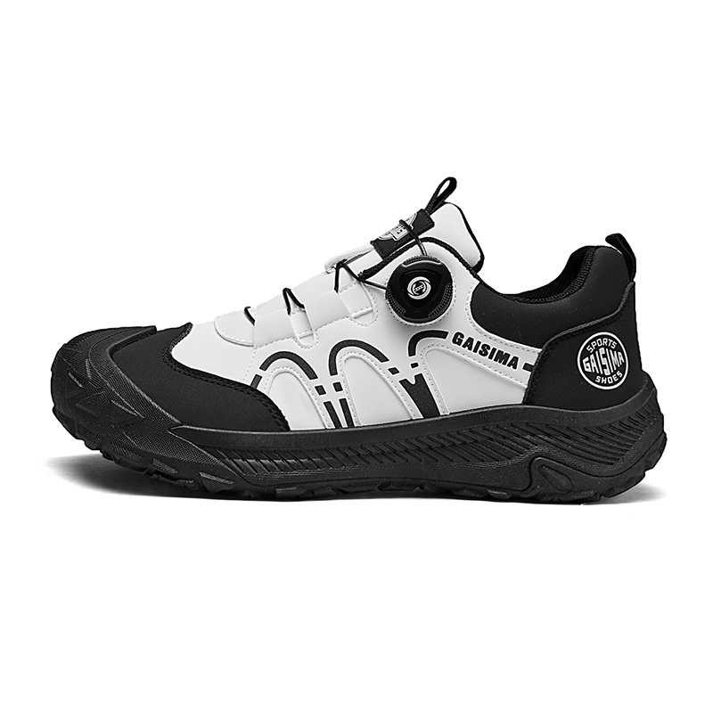 

GAISIMA Антискользящие износостойкие мужские низкие кэжуал кроссовки бело-черные, цвет White Black