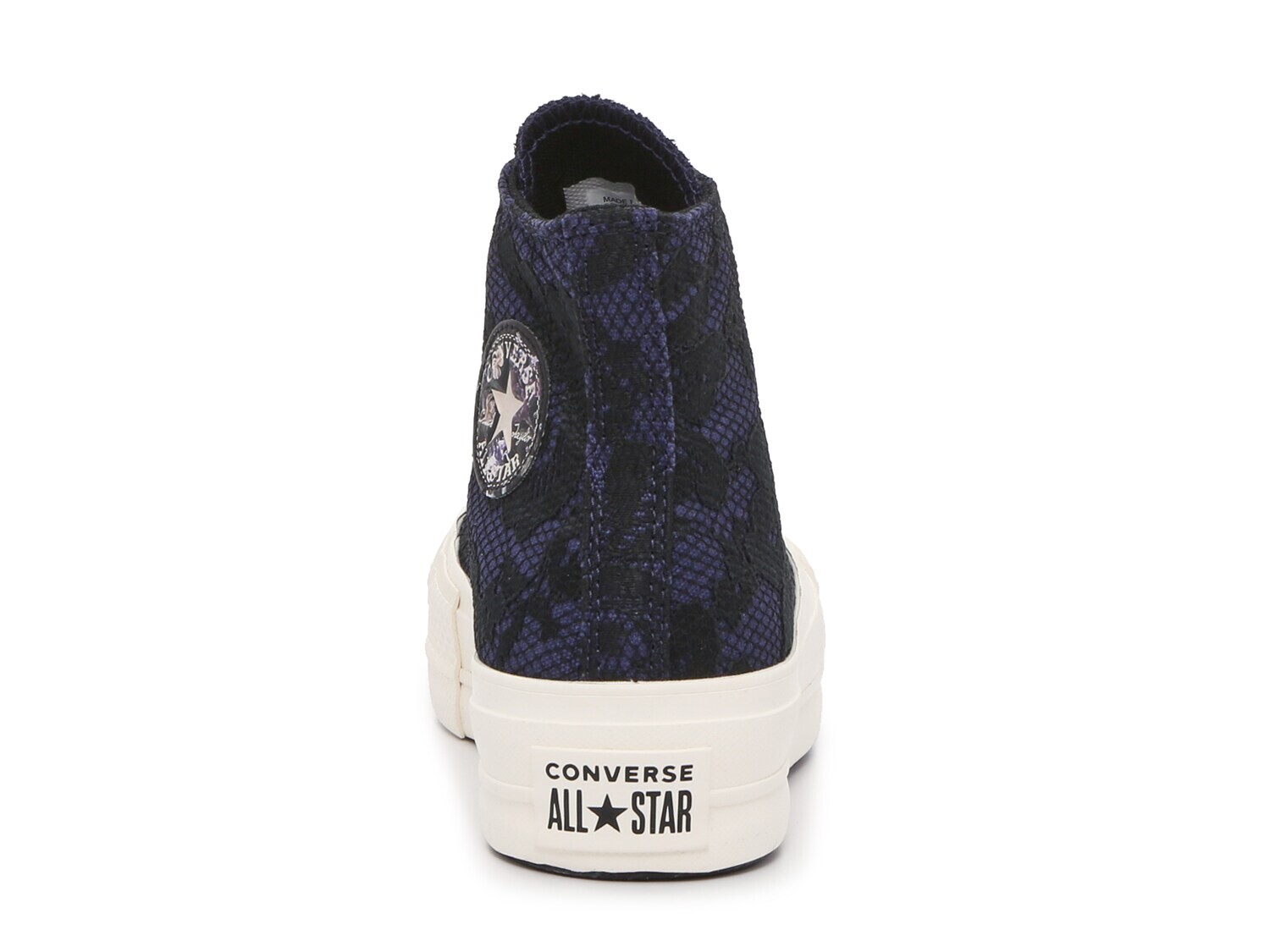 Кеды Converse Chuck Taylor All Star высокие на платформе, черный/фиолетовый — фото 4