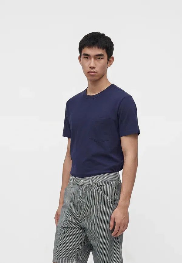 Шорты джинсовые Railroad stripe denim Gap, темно-синий — фото 4