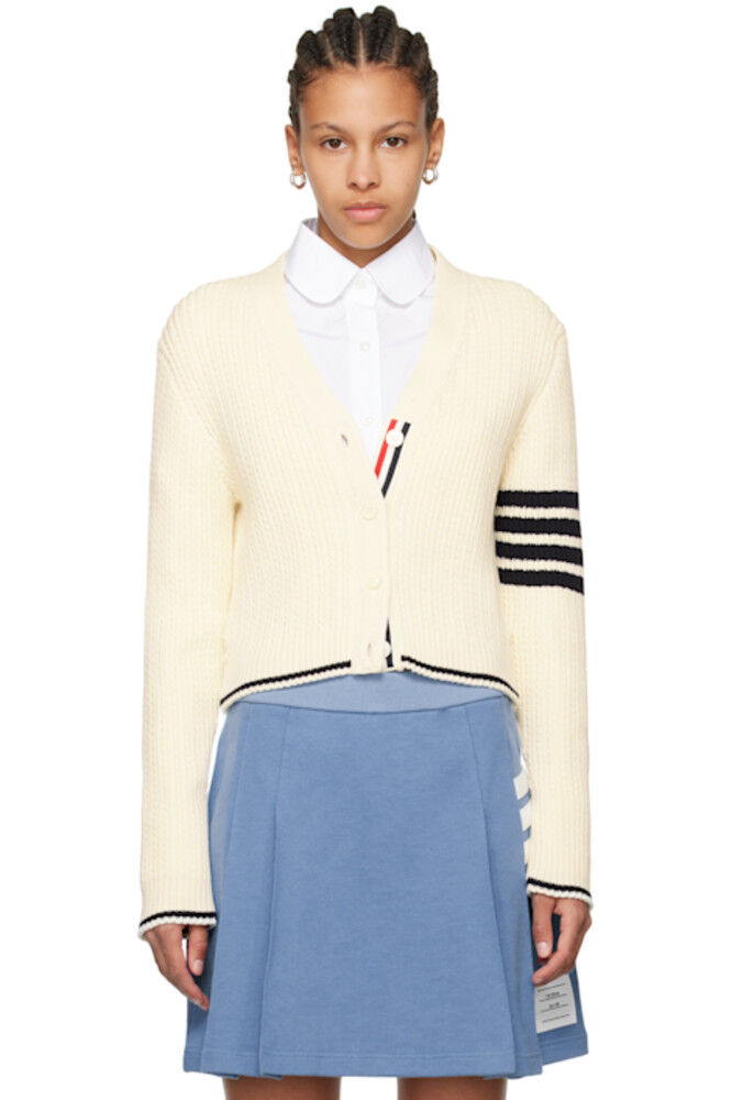 

Кардиган Off-White с 4 полосками Thom Browne