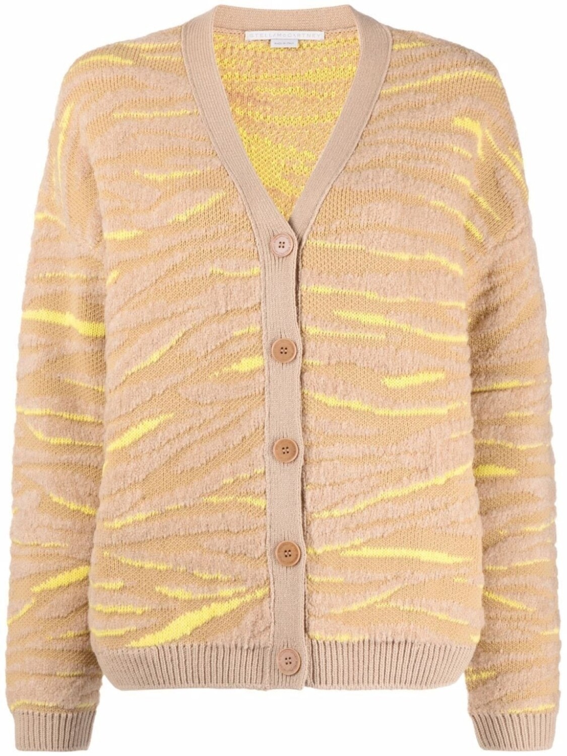 

Stella McCartney кардиган с тигровым узором, нейтральный цвет