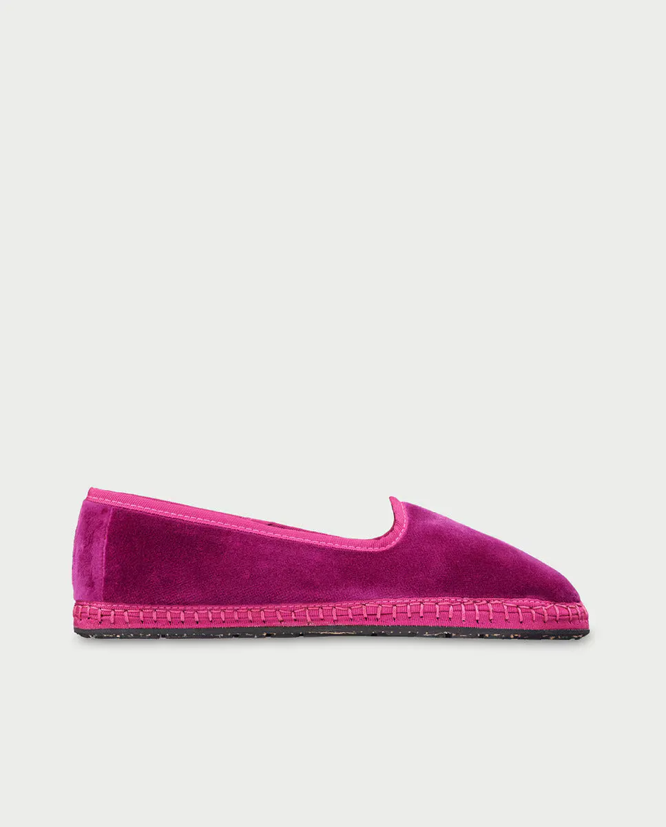 

Женские бархатные тапочки Charlotte с отделкой Flabelus, цвет Fucsia