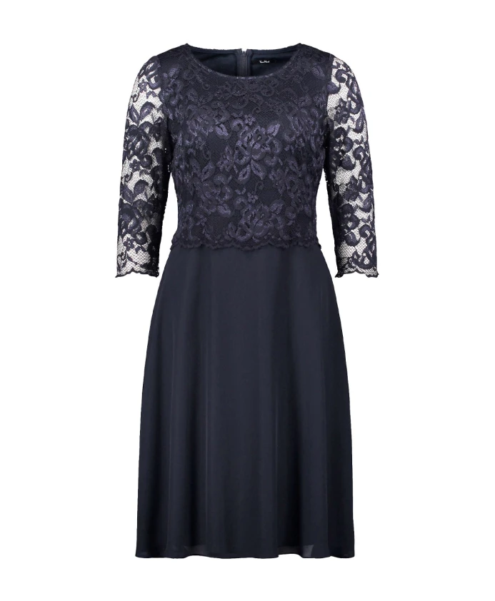 

Платье А-силуэта из шифона Vera Mont, синий