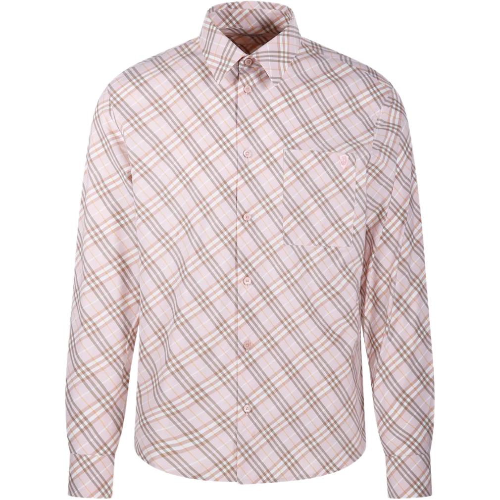 

Клетчатая хлопковая рубашка Burberry, светло-розовый
