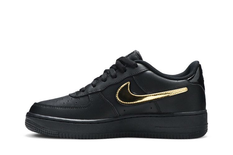 Кроссовки Nike Air Force 1 LV8 3 GS 'Removable Swoosh - Black', черный — фото 4