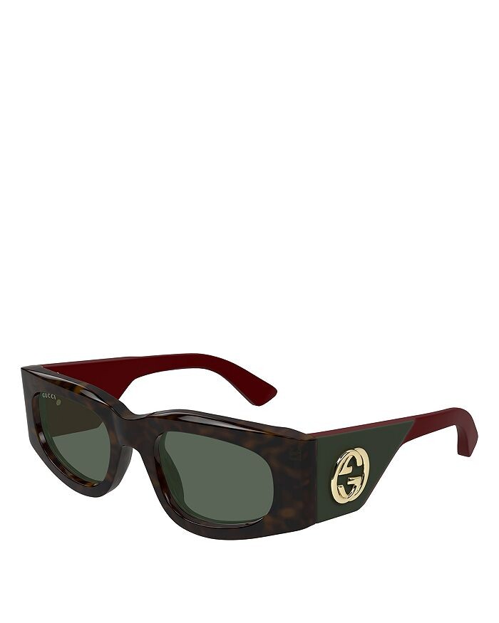 

Квадратные солнцезащитные очки Gucci Oblique, 51 мм, коричневый