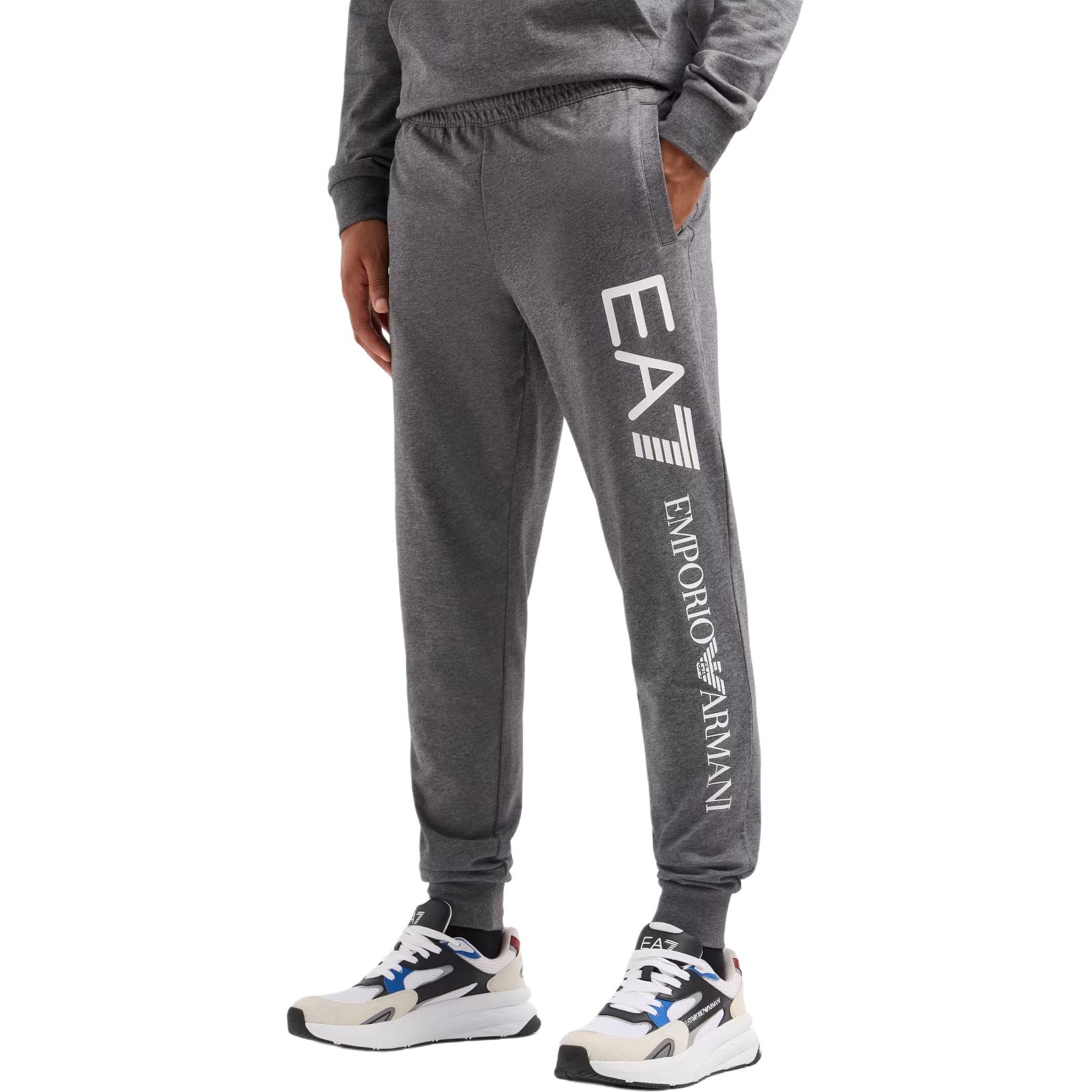 EA7 Вязаные спортивные штаны мужские EMPORIO ARMANI, серый — фото 4