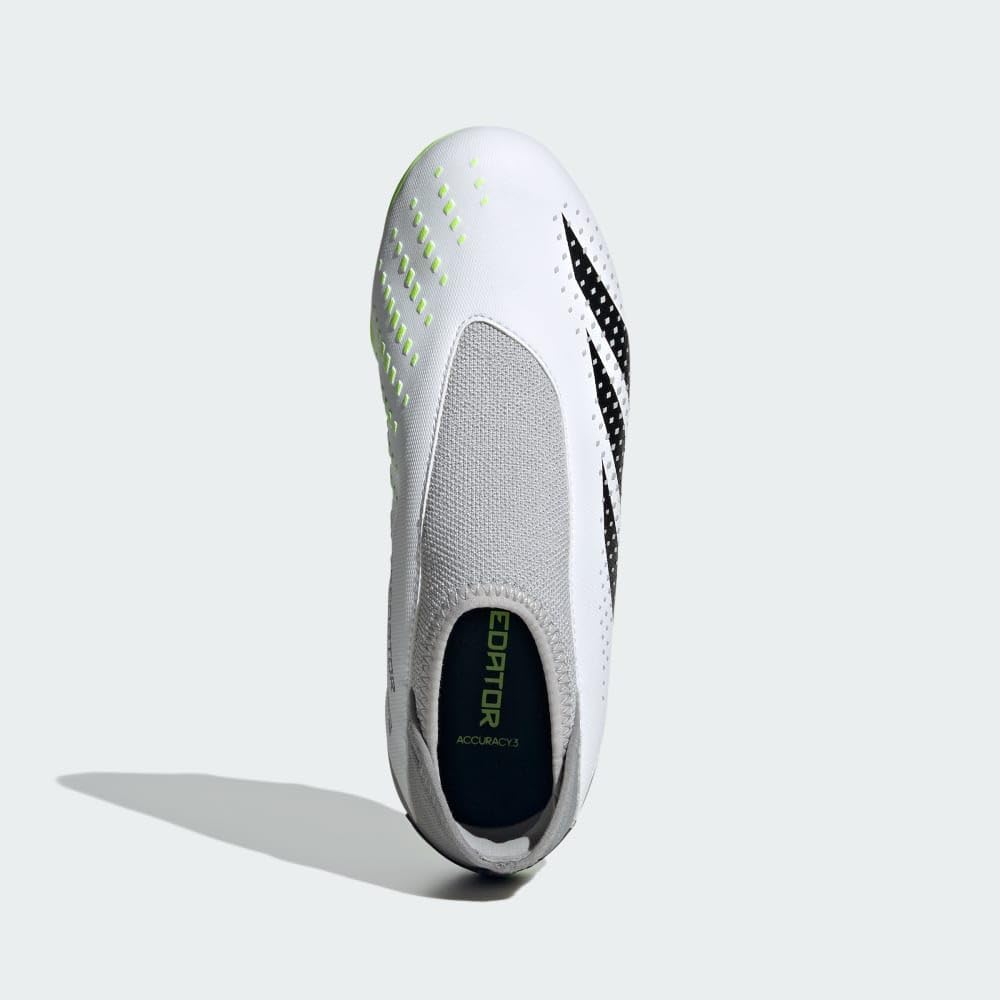 Детские кроссовки Adidas Accuracy.3 Predator без шнурков для твердого грунта (унисекс), белый/черный — фото 3