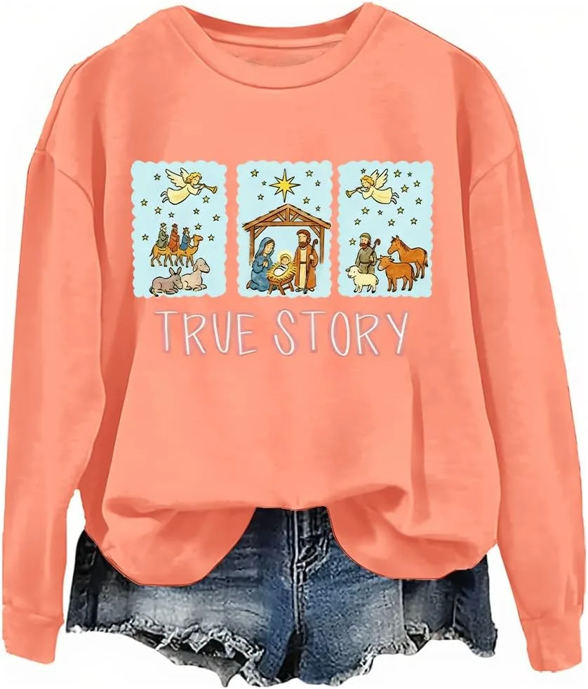 

Свитшот True Story с рождественским принтом NACJOM