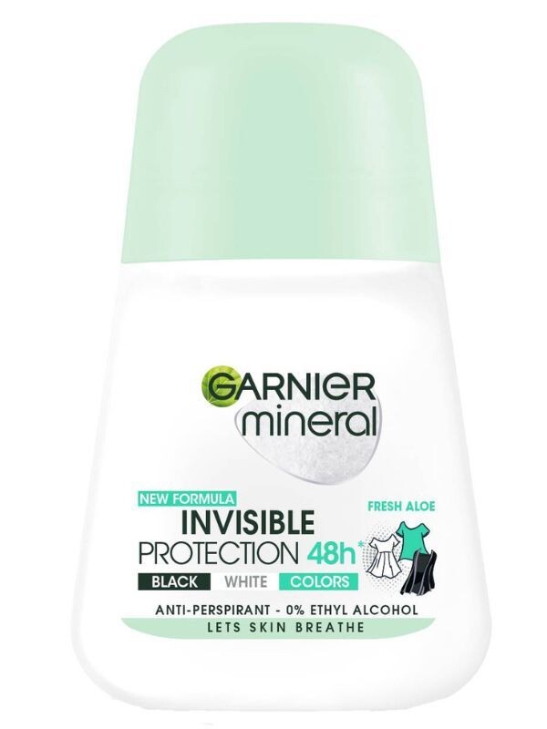 

Garnier Invisible Black White Color Aloe антиперспирант для женщин, 50 ml