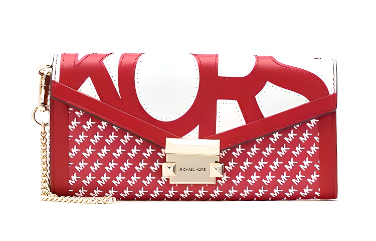 

Michael Kors Женский кожаный клатч-кошелек Whitney, красный с белым
