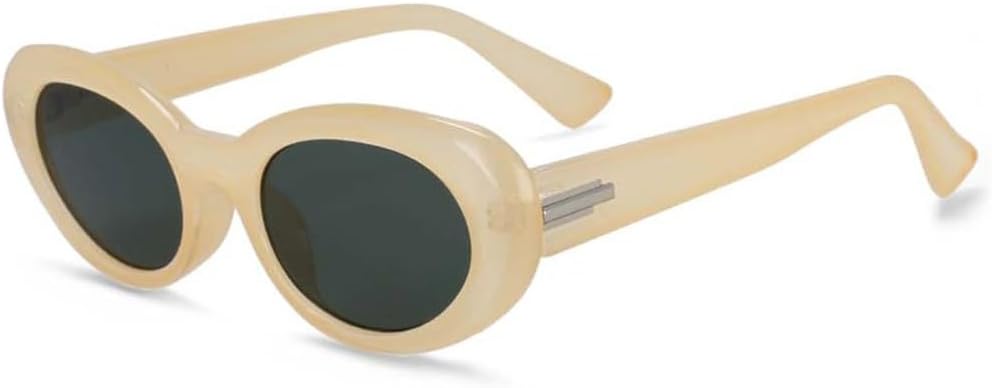 

Солнцезащитные очки в стиле ретро «Кошачий глаз» с большой оправой для женщин и мужчин, с толстой оправой, увеличенным размером и защитой от УФ-излучения UV400 KTUCN, Yellow