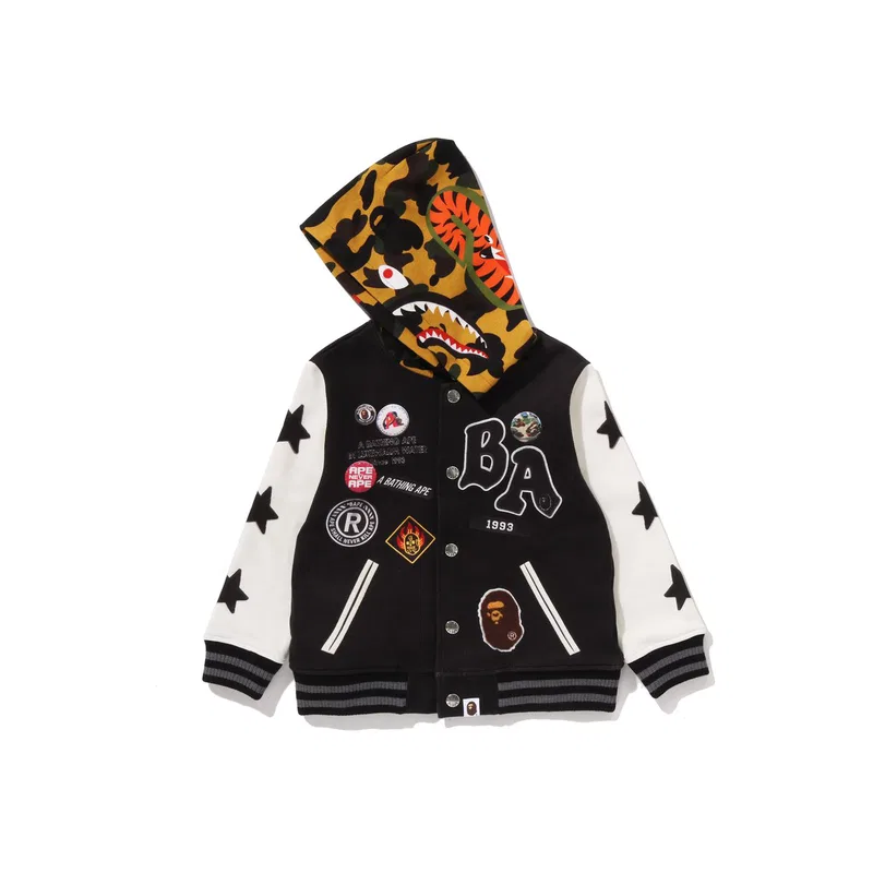 Куртка SS26 для детей 3-7 лет A BATHING APE, Black BKX — фото 4
