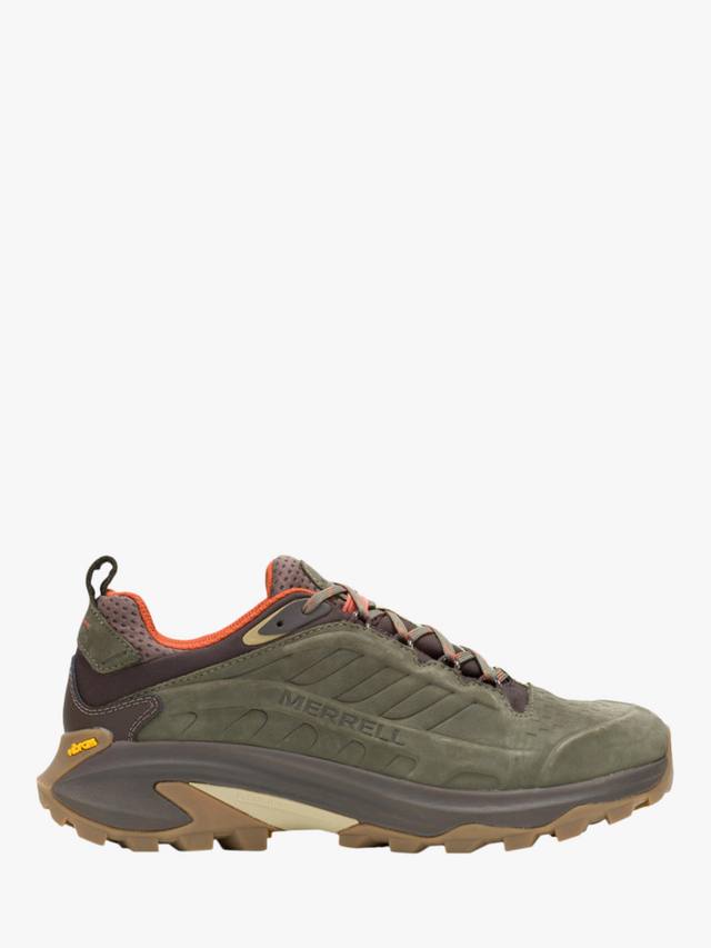 

Мужские кожаные водонепроницаемые походные ботинки moab speed 2 Merrell, оливковый