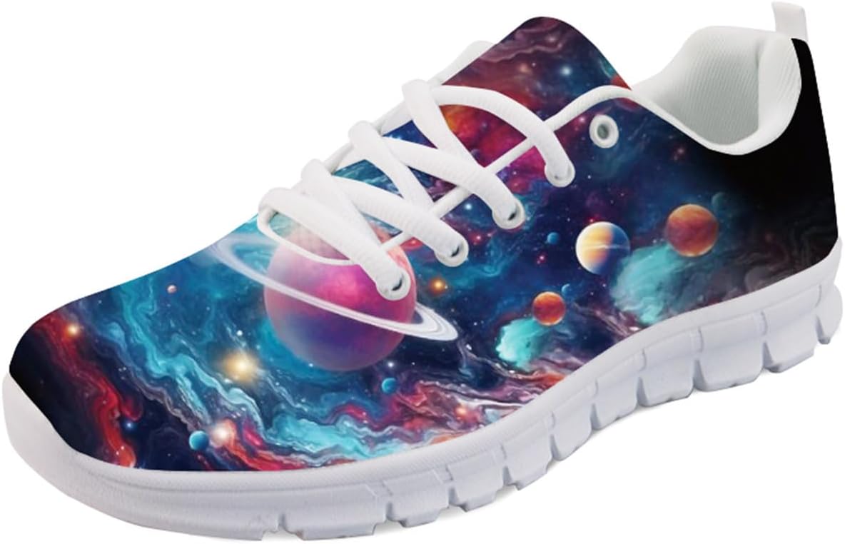 

Кроссовки Forchrinse Hawaiian Corgi Palm для бега для мужчин и женщин, мягкие спортивные, для тренажерного зала и джоггинга, Galaxy Planet Space