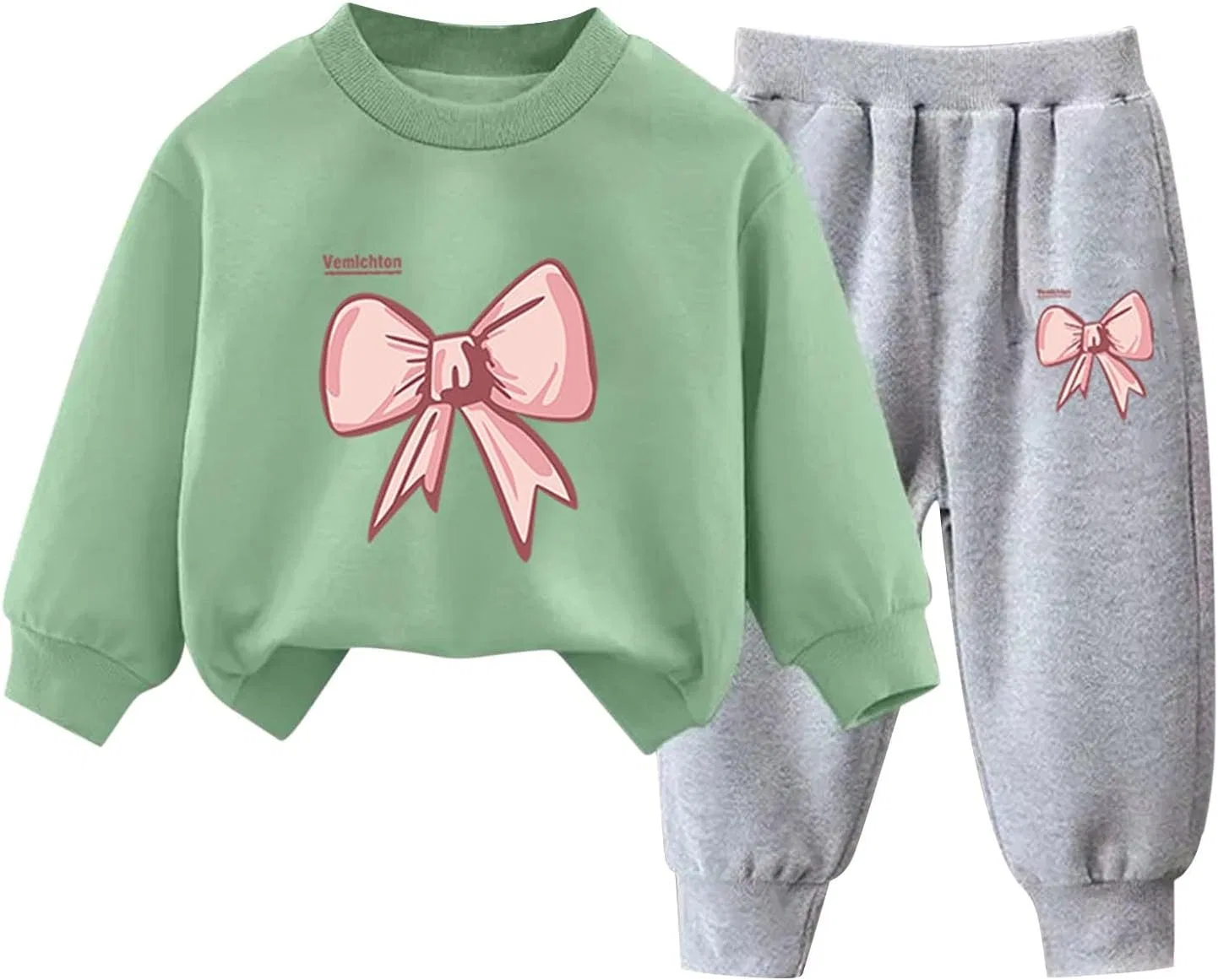 Детский спортивный костюм из полиэстера, 2 предмета, J-752 Lime Green Boy Girl