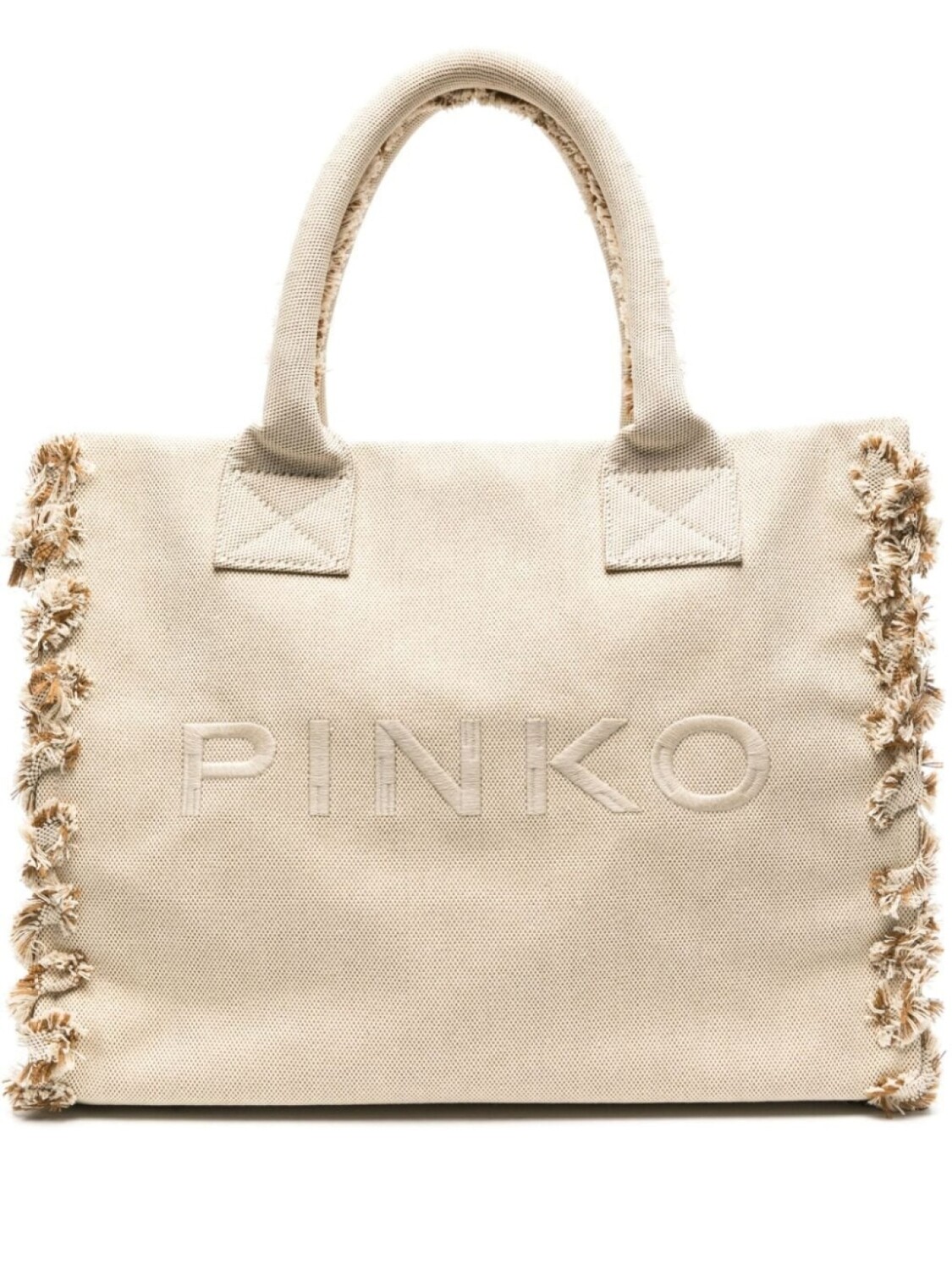 

PINKO пляжная сумка с вышитым логотипом, серый