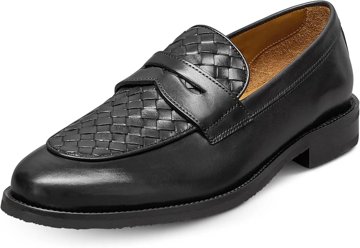 Лоферы из плетеной кожи Allen Edmonds, черный