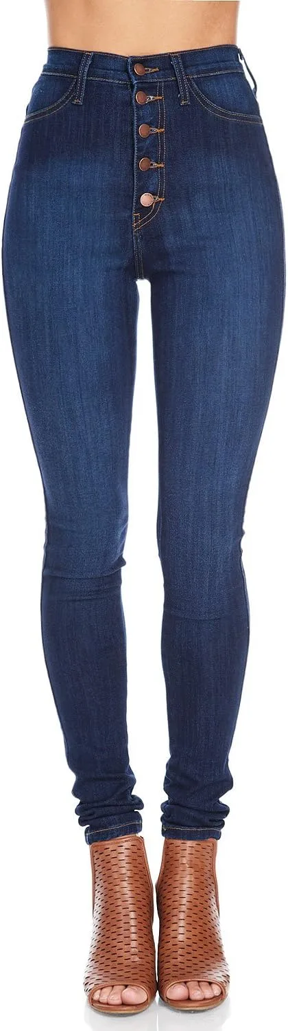 

Женские джинсы скинни с высокой посадкой и суперстретч Vibrant