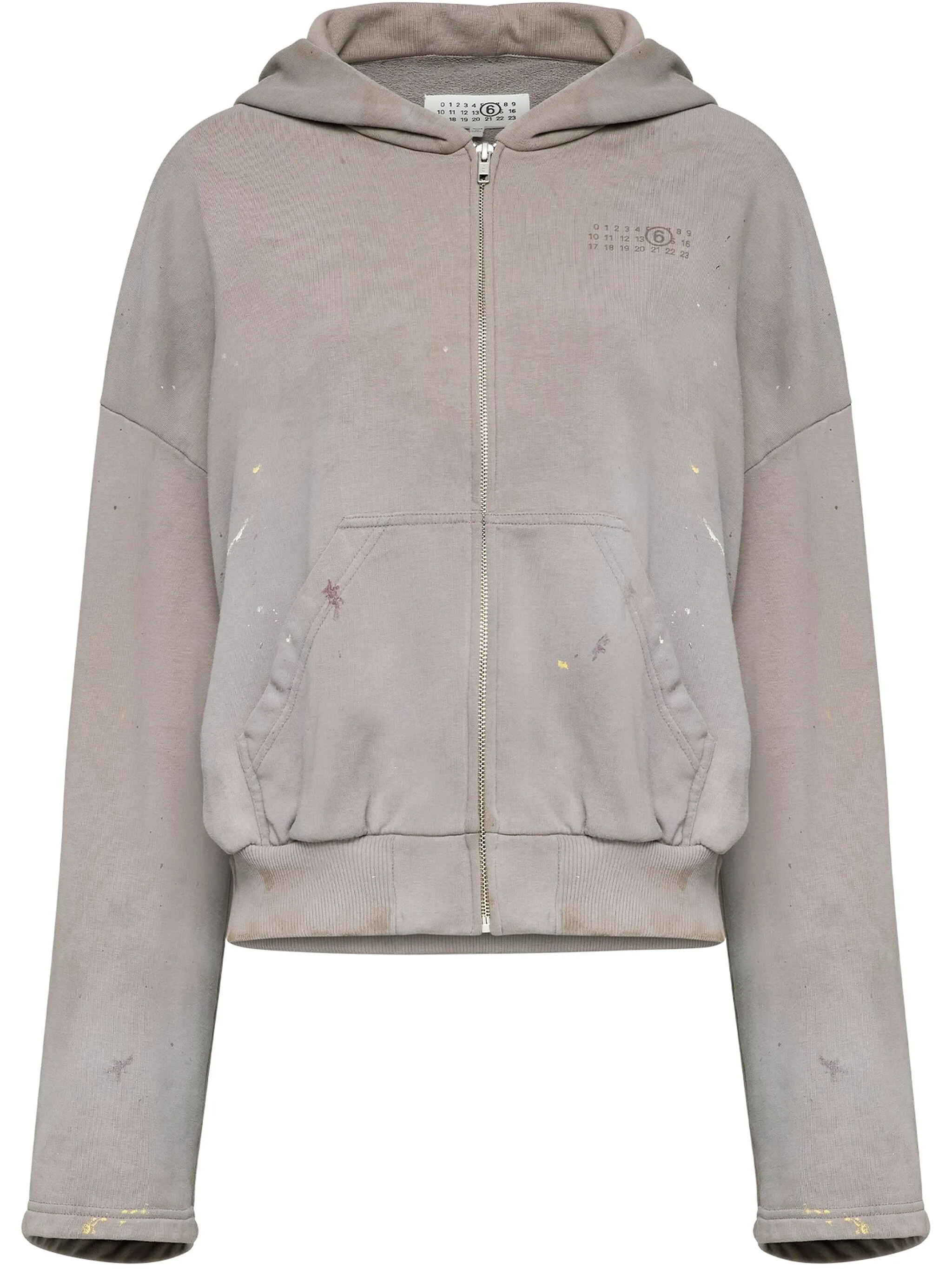 

Худи с принтом Mm6 Maison Margiela, серый