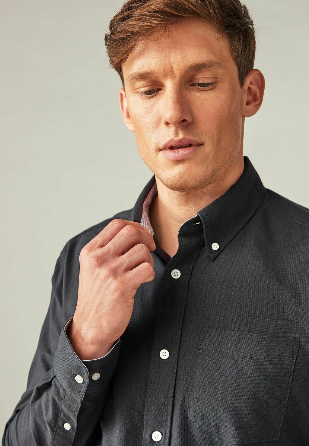 

Рубашка LONG SLEEVE OXFORD-SLIM FIT Next, черный