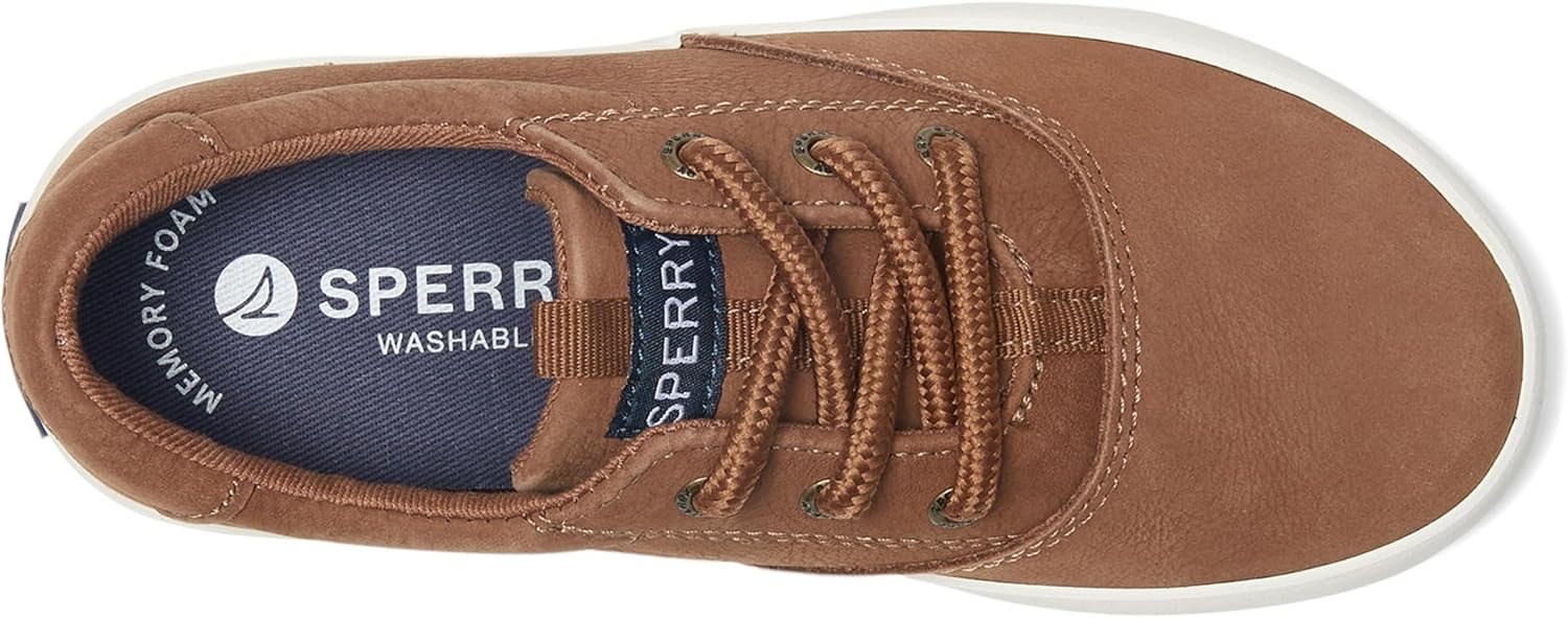 Мужские повседневные кроссовки Sperry Spinnaker для мальчиков - моющиеся кожа/ткань, комфортная подошва с эффектом памяти, резиновая подошва, не оставляющая следов, Tan 1 — фото 4