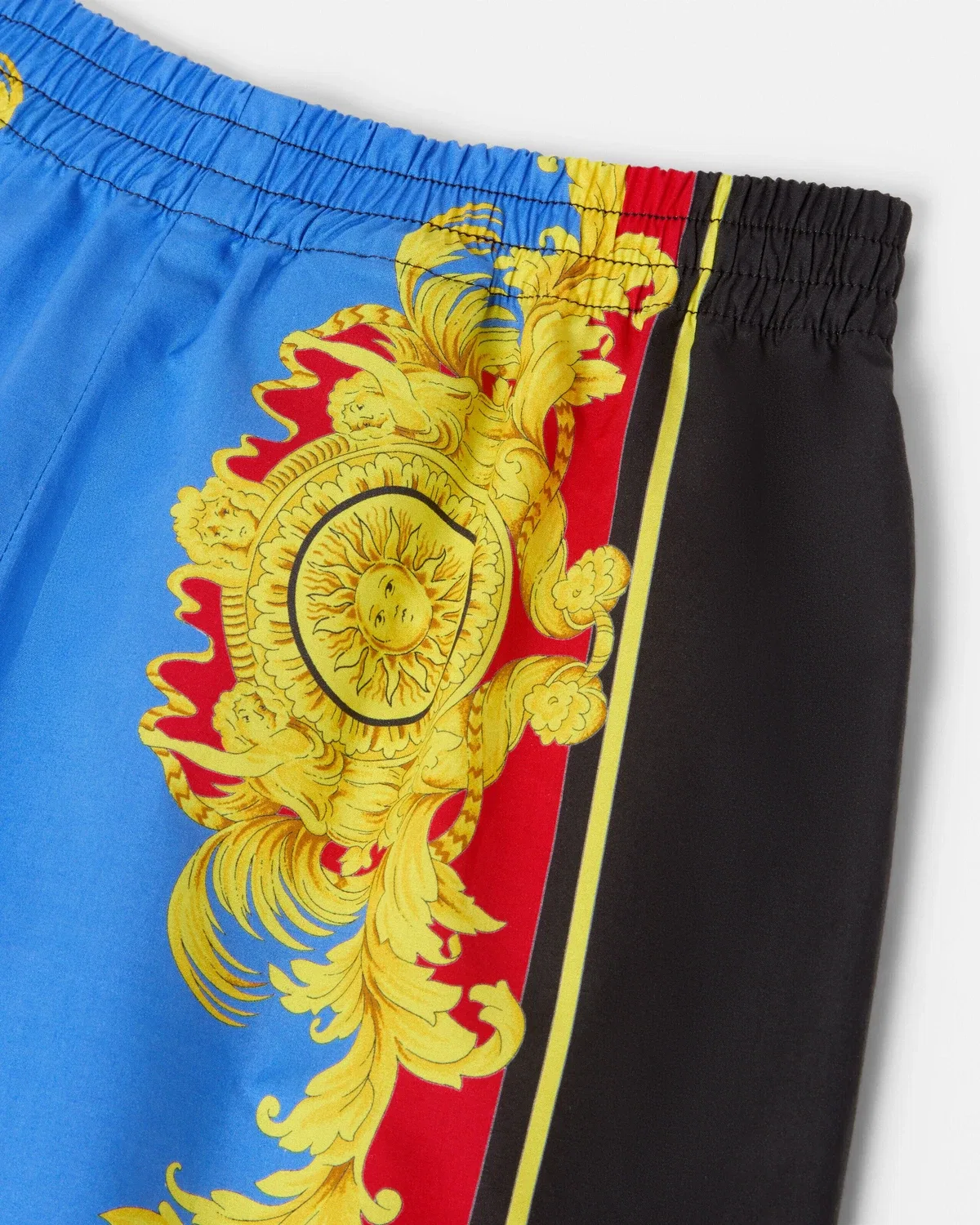 Детские шорты из хлопкового поплина с принтом Versace, мультиколор — фото 4