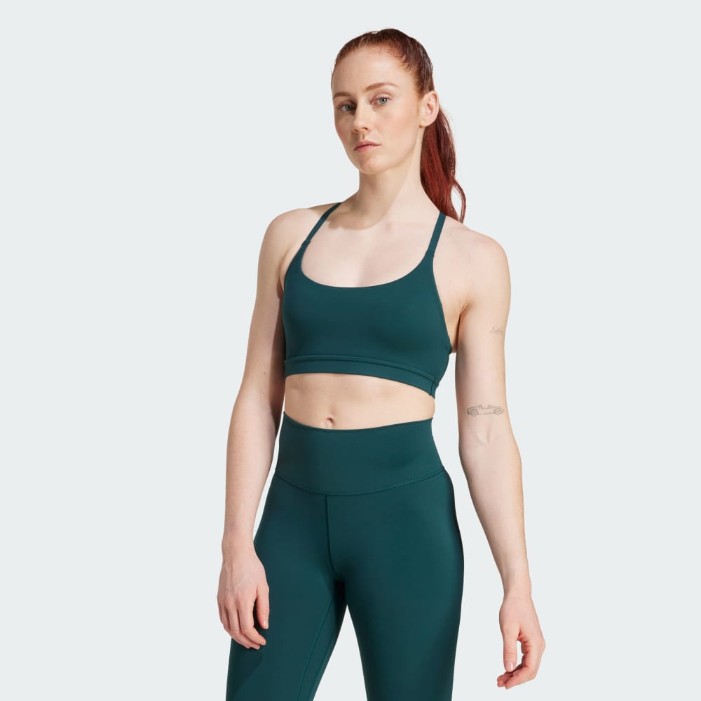 

Спортивный бюстгальтер Adidas All Me Light Support Bra, цвет Aurora Ivy