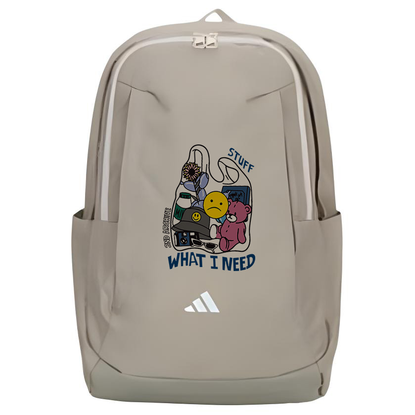 

Adidas Средний унисекс серый рюкзак из ткани, Shopping Bag Smiley Face Bear